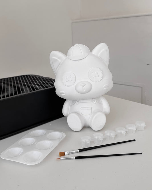Fuchs Figur mit Knopfaugen